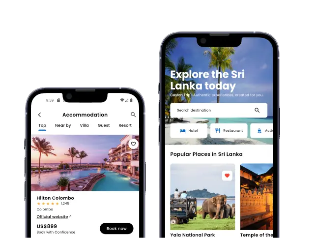 Tripsceylon app promote banner app mockup image